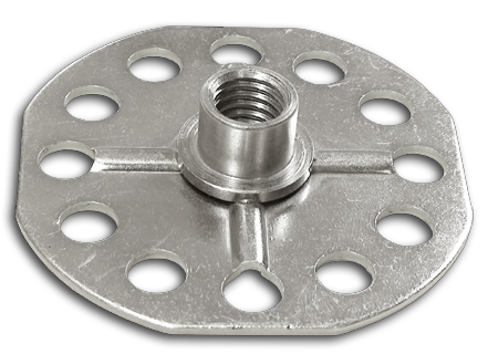 Brass Female Collar Bonding Fastener - 76mm Baseplate